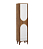 Шкаф для белья 43.04 Стефани (таксония / белый / профиль: Kroning таксония патина) в комплекте с зеркалом