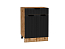 Шкаф нижний с 2-мя дверцами и ящиком Евро Лайн (816х600х478) Дуб Вотан/Антрацит