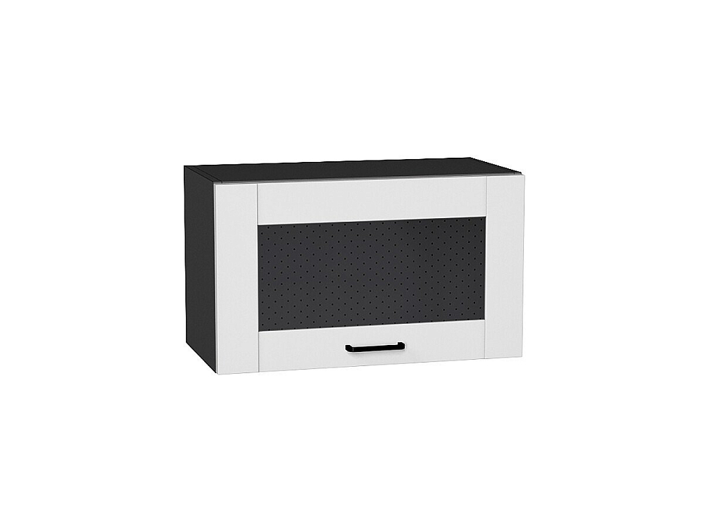 Шкаф верхний горизонтальный остекленный Лофт (358х600х320) graphite/super white