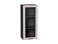 Шкаф верхний с 1-ой остекленной дверцей Барселона (920х400х324) graphite/Кашемир