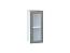 Шкаф верхний с 1-ой остекленной дверцей Сканди (716х300х320) Белый/Grey Softwood