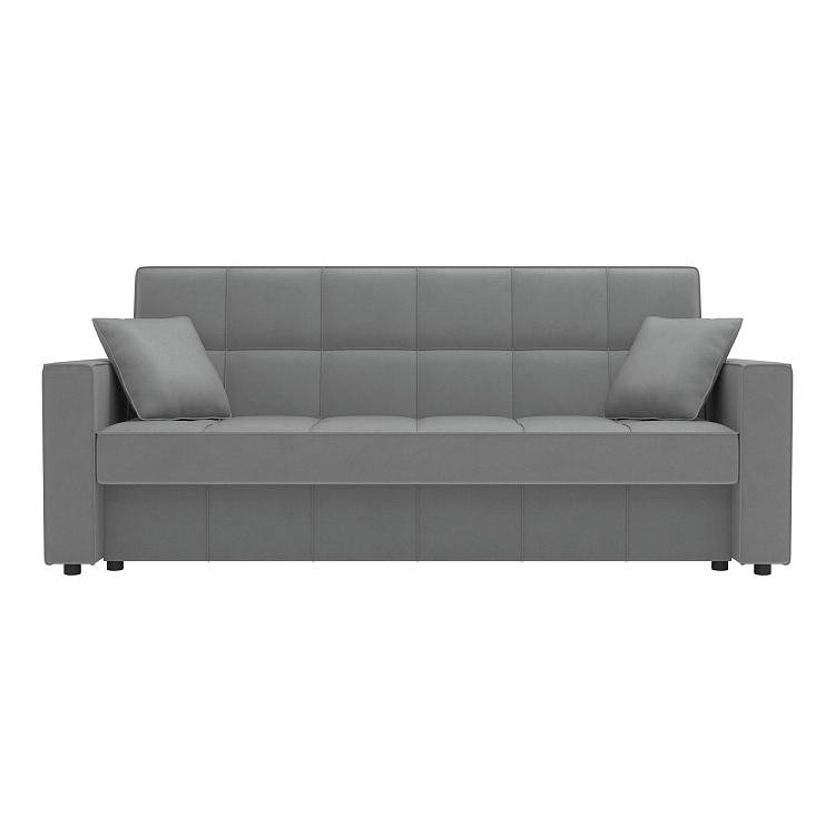 Луи / Диван - кровать 3-х местный (2 думки) велюр parma 25 серый