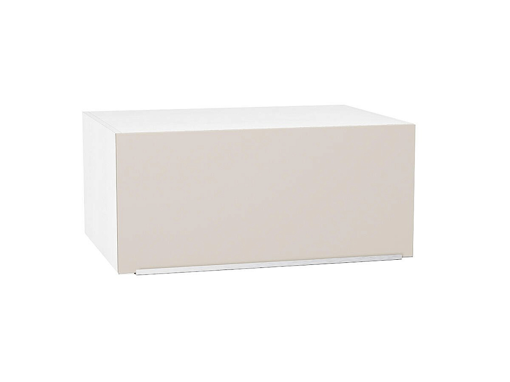 Шкаф верхний горизонтальный глубокий Фьюжн (358х800х576) Белый/cream silk