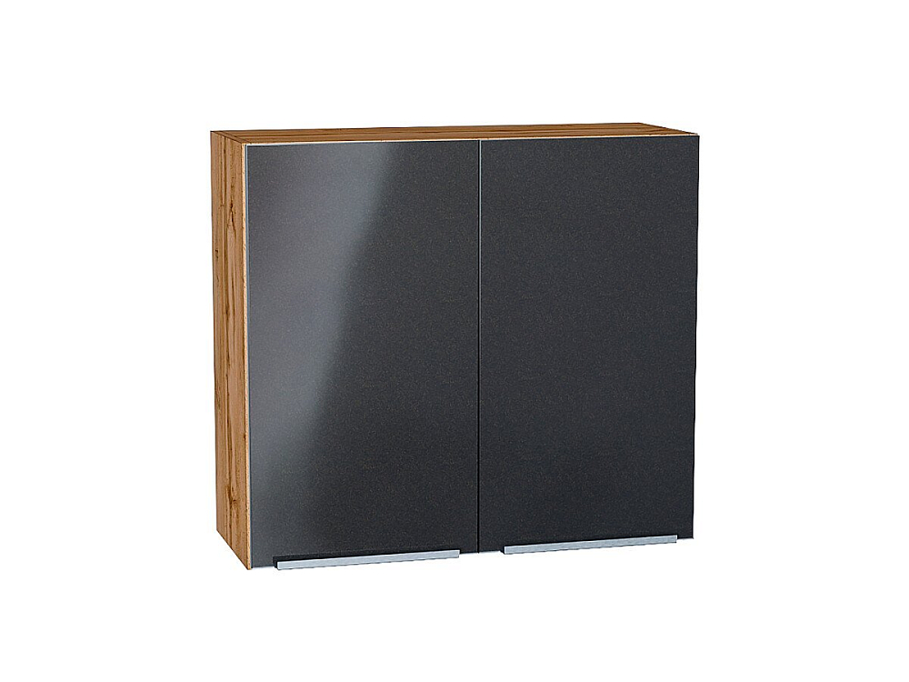 Шкаф верхний с 2-мя дверцами Фьюжн (716х800х320) Дуб Вотан/anthracite