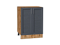 Шкаф нижний с 2-мя дверцами Сканди (816х600х480) Дуб Вотан/graphite softwood