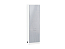 Шкаф пенал с 2-мя дверцами Валерия-М (2132х600х574) Белый/Серый металлик дождь светлый