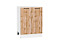 Шкаф нижний с 2-мя дверцами Флэт (816х600х478) Белый/Wotan Oak 2S