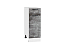 Шкаф нижний с 1-ой дверцей и ящиком Флэт (816х300х478) Белый/Temple Stone 2S