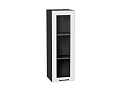 Шкаф верхний с 1-ой остекленной дверцей Барселона (920х300х324) graphite/Белый