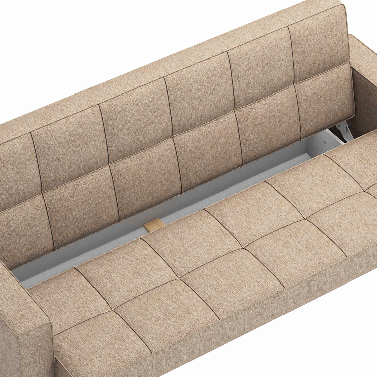 Луи / Диван - кровать 3-х местный (2 думки) рогожка бежевая