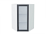 Шкаф верхний угловой остекленный Сканди (920х600х600) Белый/Graphite Softwood