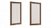 Дверь 06.85 - 01 /Миндаль/ (комплект из 2 шт)/(Masa Decor аруша венге / профиль: Kroning аруша венге кожа коричневая)