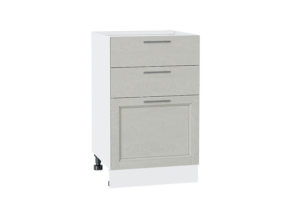 Шкаф нижний с 3-мя ящиками Сканди (816х500х480) Белый/cappuccino softwood