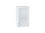 Шкаф верхний с 1-ой остекленной дверцей Сканди (716х400х320) Белый/White Softwood