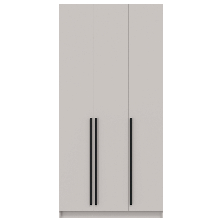 Шкаф для одежды 67.08 Брандо (3-х дв.) (h2500) ЛДСП New кашемир/ДВПО белый/фасад ЛДСП кашемир