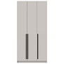 Шкаф для одежды 67.08 Брандо (3-х дв.) (h2500) ЛДСП New кашемир/ДВПО белый/фасад ЛДСП кашемир