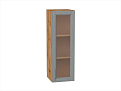 Шкаф верхний с 1-ой остекленной дверцей Сканди (920х300х320) Дуб Вотан/grey softwood