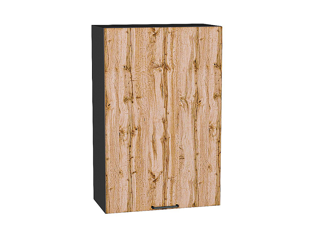 Шкаф верхний с 1-ой дверцей Флэт (920х600х318) graphite/wotan oak 2s