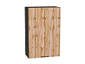 Шкаф верхний с 1-ой дверцей Флэт (920х600х318) graphite/wotan oak 2s