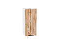 Шкаф верхний с 1-ой дверцей Флэт (716х300х318) Белый/wotan oak 2s