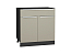 Шкаф нижний с 2-мя дверцами и ящиком Фьюжн (816х800х480) Graphite/Silky Grey