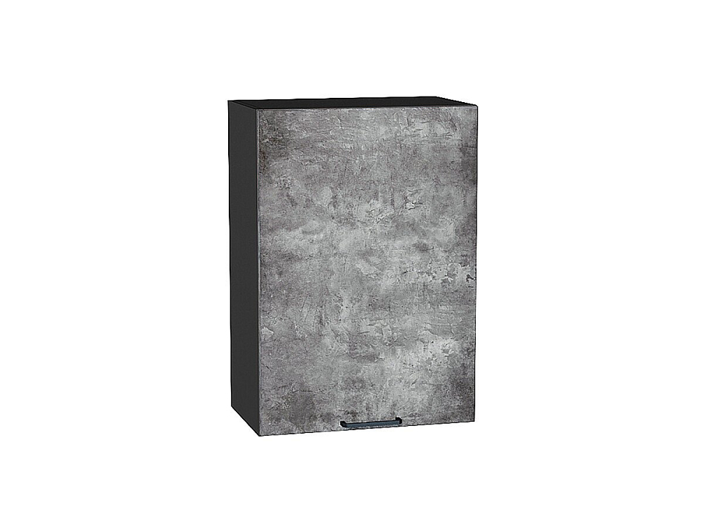 Шкаф верхний с 1-ой дверцей Флэт (716х450х318) graphite/temple stone 2s