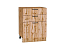 Шкаф нижний с 3-мя ящиками Флэт (816х600х478) Дуб Вотан/Wotan Oak 2S