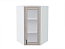 Шкаф верхний угловой остекленный Лофт (920х600х600) Белый/Cappuccino Veralinga