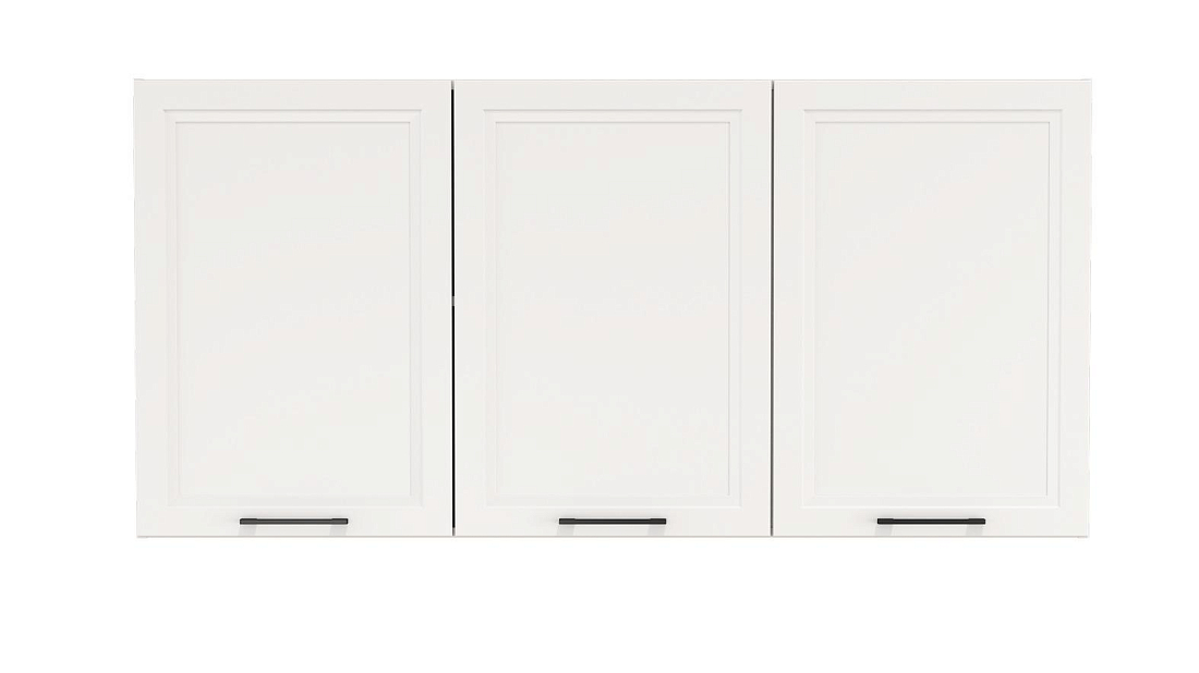 Шкаф навесной Римини (1500) белый/ДВПО белый/ПВХ белый О/профиль ПВХ белый О