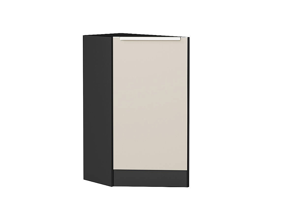 Шкаф нижний торцевой Фьюжн (816х296х554) graphite/cream silk