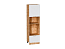 Шкаф пенал с 1-ой дверцей и ящиком под технику Ницца (2132х600х574) Дуб Вотан/Белый