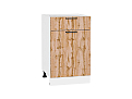Шкаф нижний с 1-ой дверцей и ящиком Флэт (816х500х478) Белый/wotan oak 2s