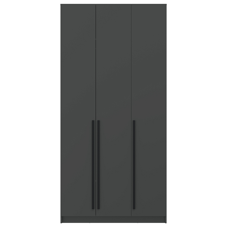 Шкаф для одежды 67.08 Брандо (3-х дв.) (h2500) ЛДСП New диамант серый/ДВПО белый/фасад ЛДСП диамант серый