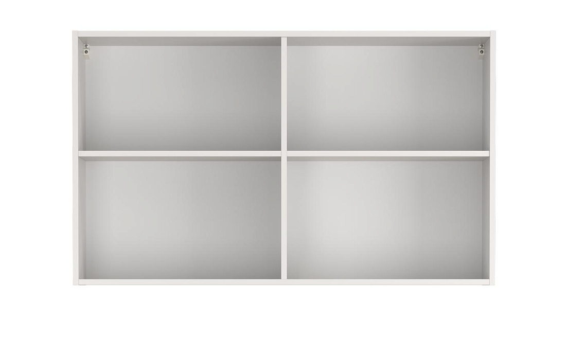 Шкаф навесной Римини (1200) белый/ДВПО белый/ПВХ белый О/профиль ПВХ белый О