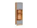 Шкаф пенал с 1-ой дверцей и ящиком под технику Ницца (2132х600х574) Дуб Вотан/magnum