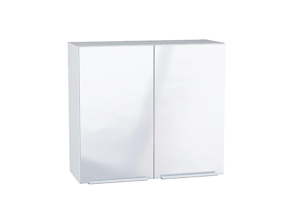 Шкаф верхний с 2-мя дверцами Фьюжн (716х800х320) Белый/angel