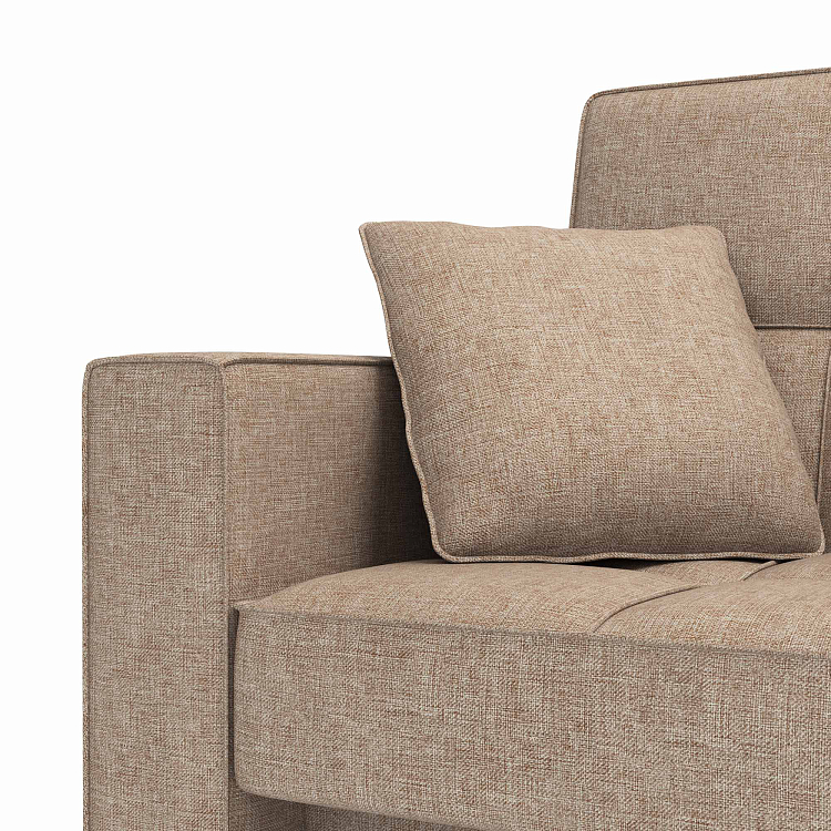 Луи / Диван - кровать 3-х местный (2 думки) рогожка бежевая