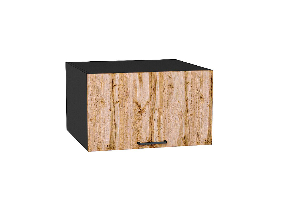 Шкаф верхний горизонтальный глубокий Флэт (358х600х574) graphite/wotan oak 2s