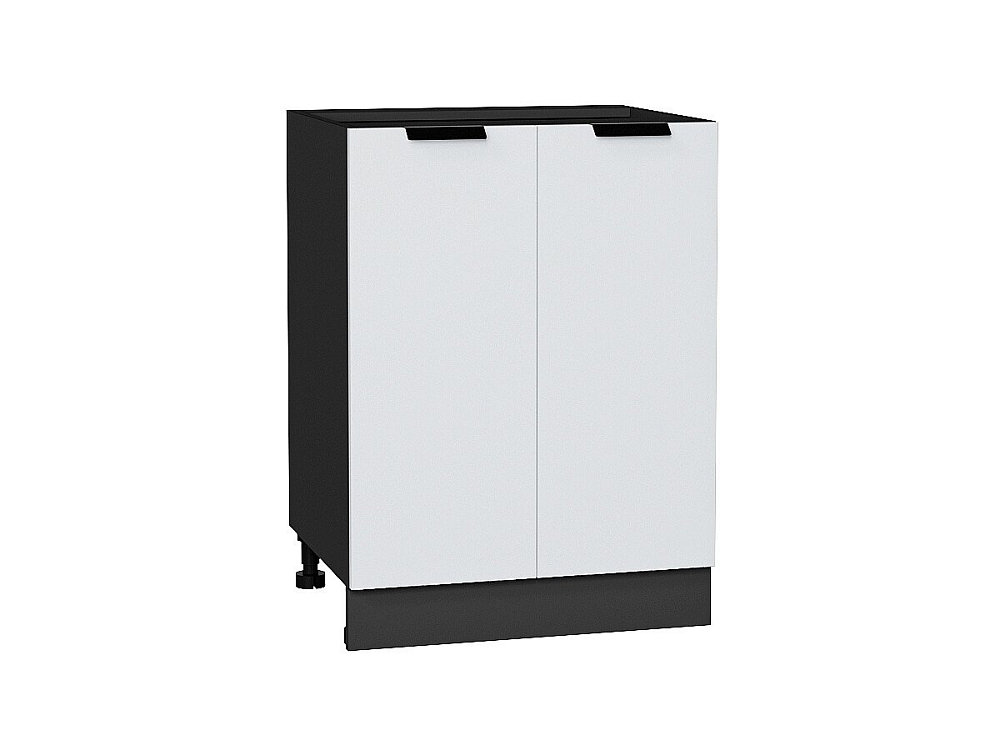 Шкаф нижний с 2-мя дверцами Евро (816х600х478) graphite/Белый