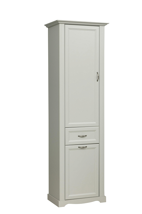 Шкаф пенал 32.04 - 01 Сохо серый/masa decor серый/профиль masa decor серый/двпо белый