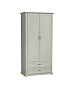 Шкаф для одежды 32.03 Сохо серый/masa decor серый/профиль masa decor серый/ДВПО белый