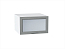 Шкаф верхний горизонтальный остекленный глубокий Сканди (358х600х576) Белый/Grey Softwood