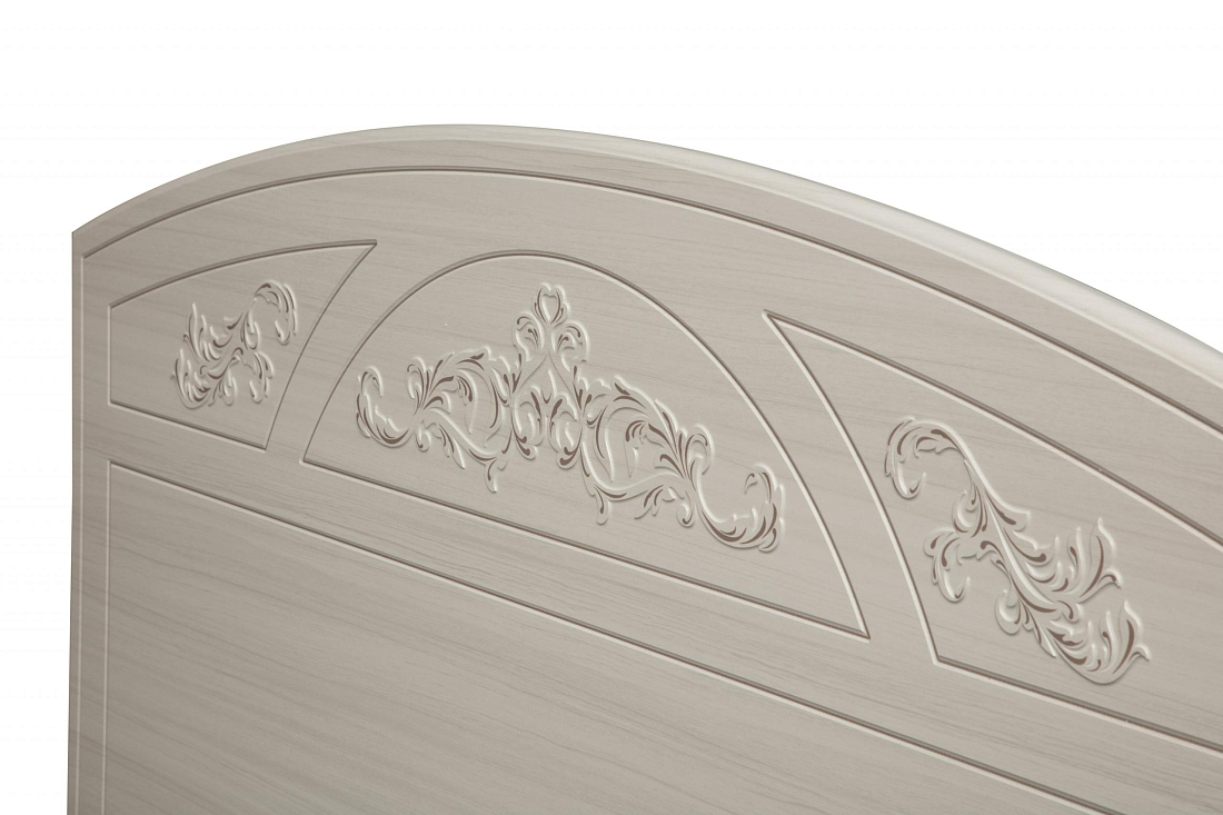 Кровать двуспальная Каролина с настилом (1600) (Патина) патина/вудлайн кремовый/сандал белый