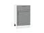 Шкаф нижний с 1-ой дверцей и ящиком Сканди (816х500х480) Белый/Grey Softwood