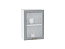 Шкаф верхний с 1-ой остекленной дверцей Ницца (716х500х318) Белый/Графит