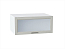 Шкаф верхний горизонтальный остекленный глубокий Сканди (358х800х576) Белый/Cappuccino Softwood
