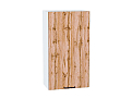 Шкаф верхний с 1-ой дверцей Флэт (920х500х318) Белый/wotan oak 2s