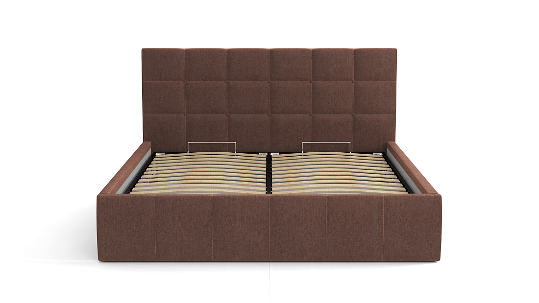 Кровать "Диана" 1400 (Н=1010мм) с подъемным мех. жаккард тесла шоколад