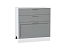Шкаф нижний с 3-мя ящиками Сканди (816х800х480) Белый/Grey Softwood