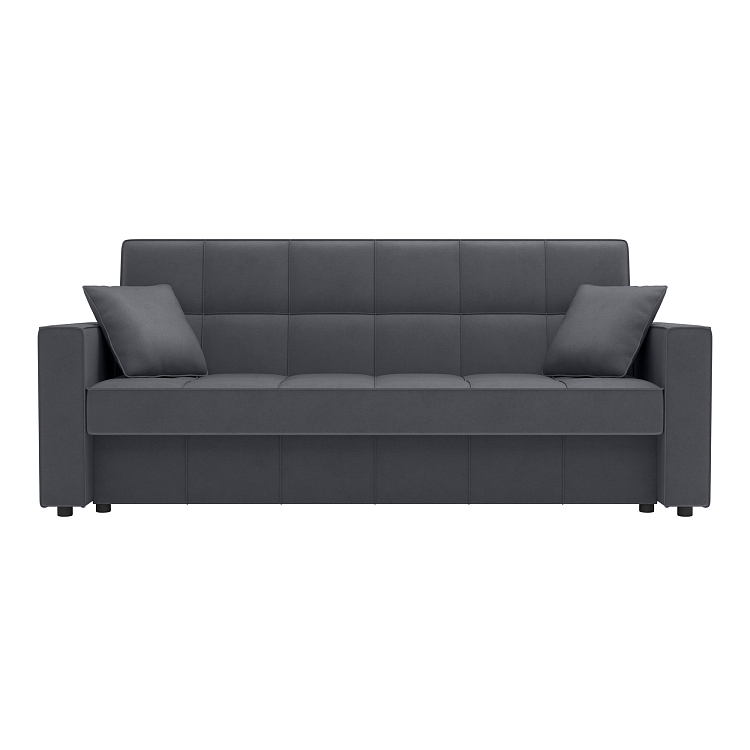 Луи / Диван - кровать 3-х местный (2 думки) велюр parma 27 темно-серый